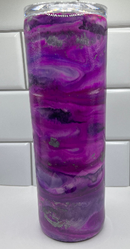 Shades of purple, pink, & silver