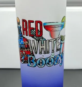 Shot Glass 4oz - Red White & Boozy